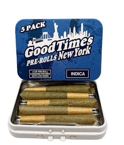 5 PACK INFUSED PRE-ROLL - PURPLE PUNCH
