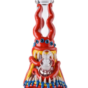 12 Inch Halloween Eyeball Monster Beaker Bong Themed Big Glass Water Pipe W/ Ice Catcher